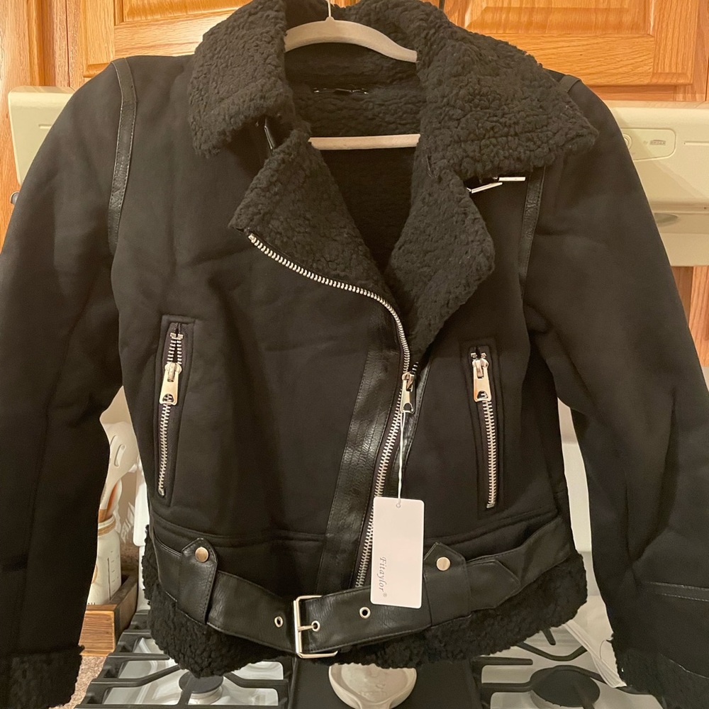 Moto Faux Suede Jackef